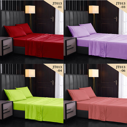 Parure de lit Queen en microfibre douce avec poche profonde, drap-housse et taie d'oreiller, respirant, infroissable, résistant à la décoloration