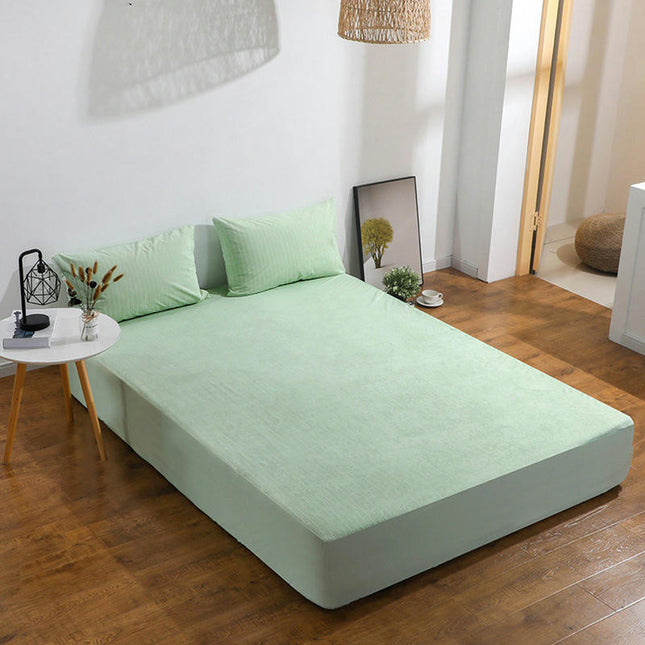 Waterproof Mattress Protector Cotton Terrycloth Fitted Mattress Cover Super Soft Bedspread Fitted Sheet