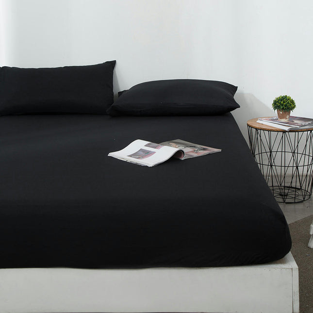 Bedspread Fitted Sheet Thickened Microfiber Cloth Mattress Protector Solid Color Fitted Mattress Cover
