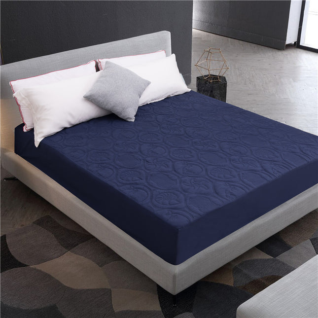 Deep Pocket Mattress Sheet Soft Fitted Sheet Waterproof Microfiber Quilted Sandwich Fitted Sheets for Bed