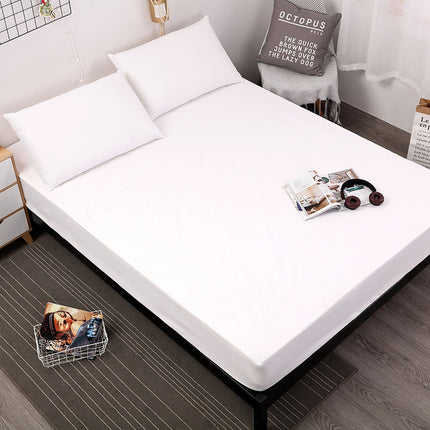 Waterproof Microfiber Wrinkle Resistant Fitted Sheet Queen Size Deep Pocket Mattress Sheet Soft Fitted Sheet