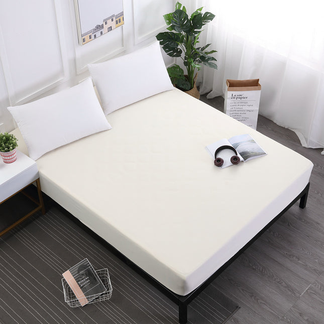 Waterproof Microfiber Wrinkle Resistant Fitted Sheet Queen Size Deep Pocket Mattress Sheet Soft Fitted Sheet