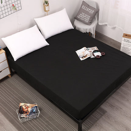 Waterproof Microfiber Wrinkle Resistant Fitted Sheet Queen Size Deep Pocket Mattress Sheet Soft Fitted Sheet