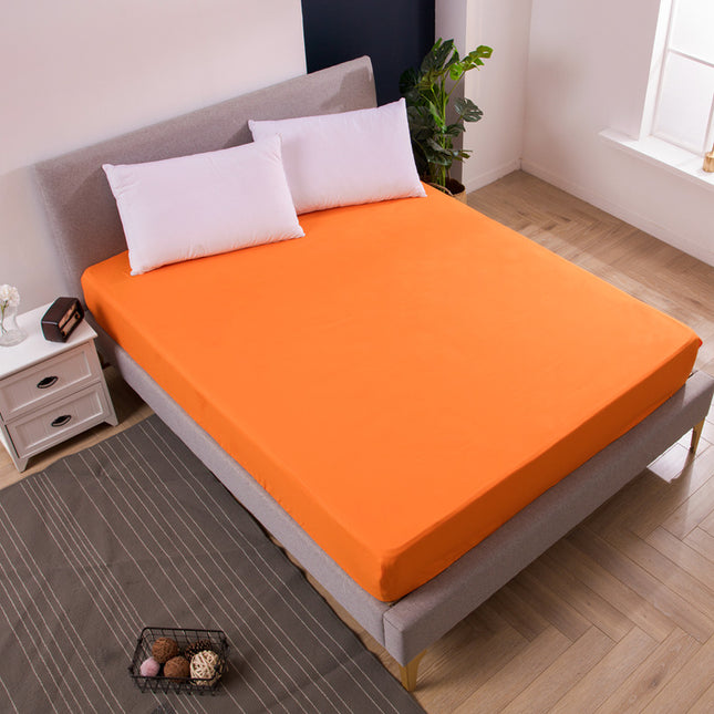 Waterproof Microfiber Wrinkle Resistant Fitted Sheet Deep Pocket Mattress Sheet Soft Comfortable Fitted Sheet
