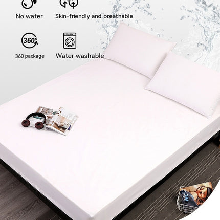 Waterproof Microfiber Wrinkle Resistant Fitted Sheet Queen Size Deep Pocket Mattress Sheet Soft Comfortable Fitted Sheet