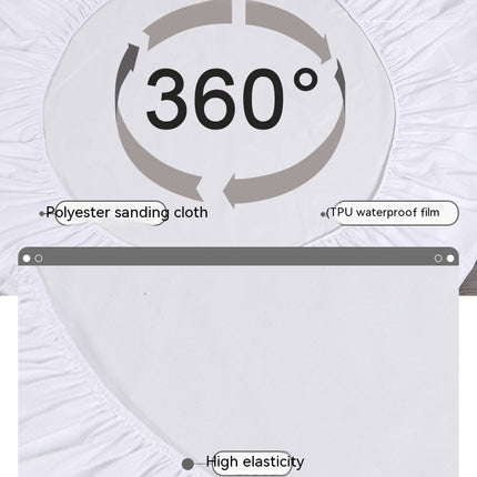 Waterproof Microfiber Wrinkle Resistant Fitted Sheet Queen Size Deep Pocket Mattress Sheet Soft Comfortable Fitted Sheet
