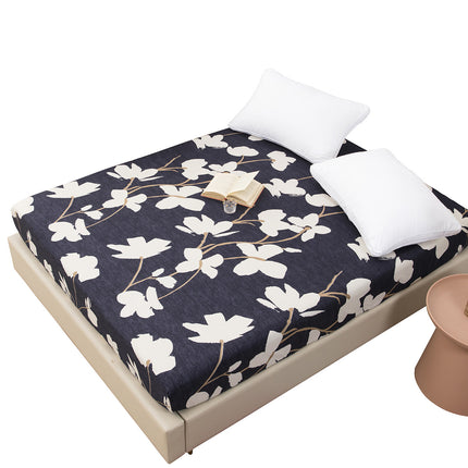 Printed Deep Pocket Mattress Sheet Soft Comfortable Fitted Sheet Microfiber Waterproof Wrinkle Resistant Bed Sheet