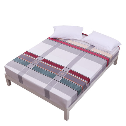 Queen Size Printed Deep Pocket Mattress Sheet Soft Fitted Sheet Microfiber Waterproof Wrinkle Resistant Bed Sheet