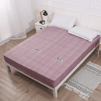 Queen Size Printed Deep Pocket Mattress Sheet Soft Comfortable Fitted Sheet Microfiber Waterproof Wrinkle Resistant Bed Sheet