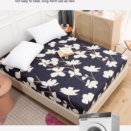 Queen Size Printed Deep Pocket Mattress Sheet Soft Comfortable Fitted Sheet Microfiber Waterproof Wrinkle Resistant Bed Sheet
