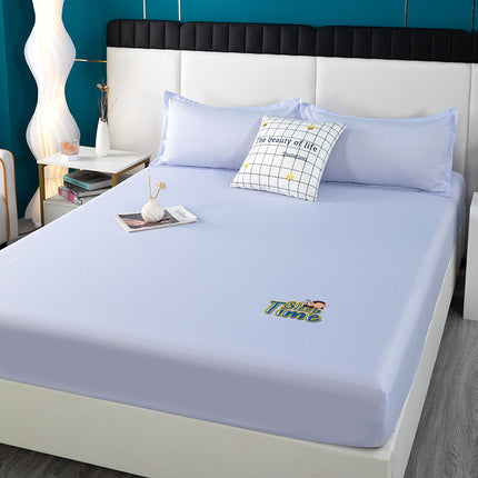 Microfiber Anti-Fade And Anti-Wrinkle Fitted Sheet Deep Pocket Mattress Sheet Soft And Comfortable Fitted Sheet