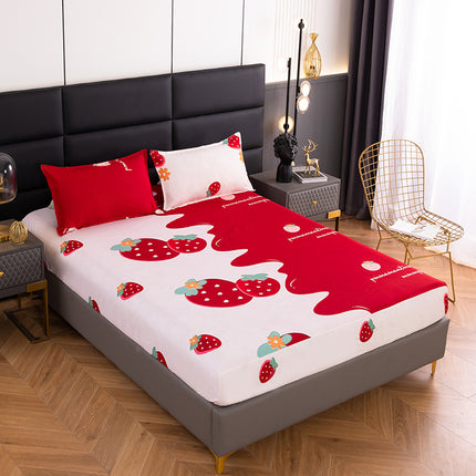 Microfiber Anti-Fade And Anti-Wrinkle Fitted Sheet Deep Pocket Mattress Sheet Soft And Comfortable Fitted Sheet