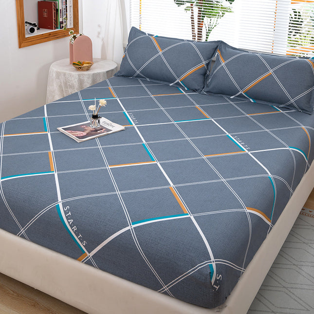 Microfiber Anti-Fade And Anti-Wrinkle Fitted Sheet Queen Size Deep Pocket Mattress Sheet Soft And Comfortable Fitted Sheet