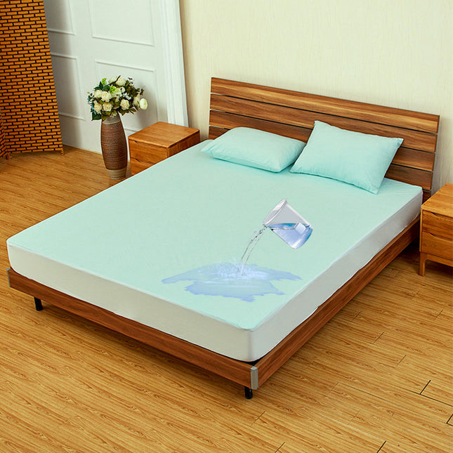 Waterproof Mattress Protector Bamboo Fiber Towel Fabric Fitted Mattress Cover Soft Bed Cover Fitted Sheet
