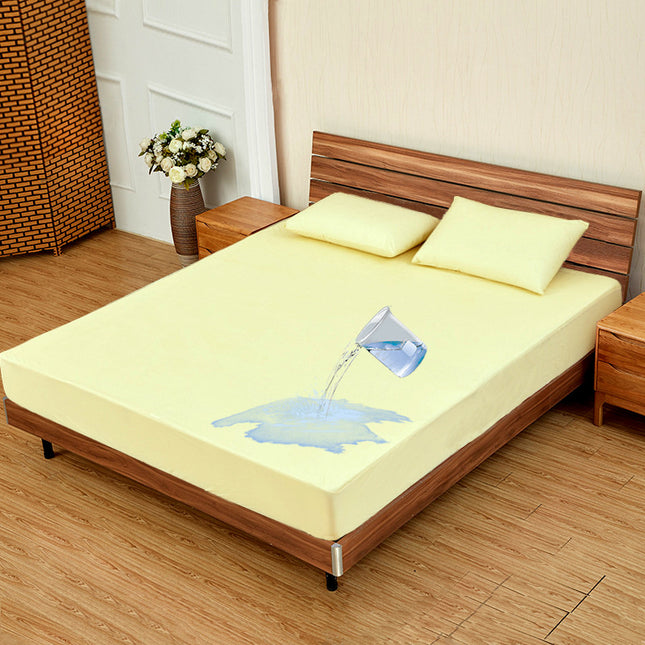 Waterproof Mattress Protector Bamboo Fiber Towel Fabric Fitted Mattress Cover Super Soft Bed Cover Fitted Sheet