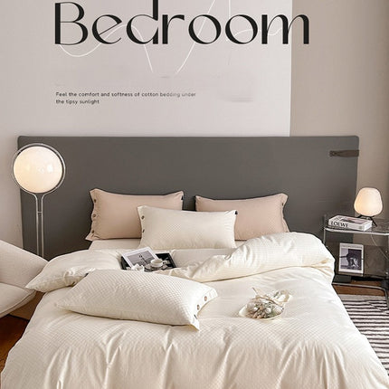 Duvet Cover Queen Size - Soft Queen Duvet Cover Set, 4 Pieces,1 Sheet+ 1 Duvet Cover with Zipper Closure and 2 Pillowcases