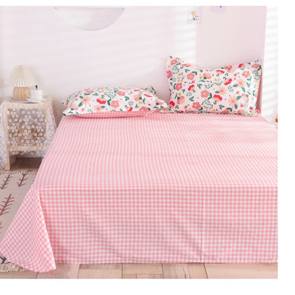 Duvet Cover Queen Size Flowers Printed 0n Bedding Set 4Pcs Soft Lightweight Cotton Comforter Cover With Zipper Ties
