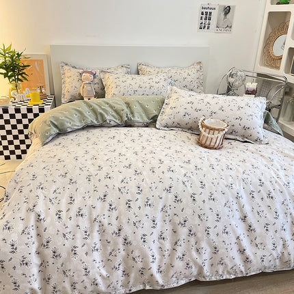 Duvet Cover Set Queen Size, 4-Pieces Ultra Soft Microfiber Bedding Set-Lightweight Durable Reversible With Zipper Closure