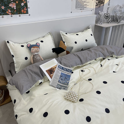 Duvet Cover Set Queen Size, 4-Pieces Ultra Soft Microfiber Bedding Set-Lightweight Durable Reversible With Zipper Closure
