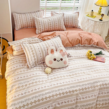 Duvet Cover Set Queen Size, 4-Pieces Ultra Soft Microfiber Bedding Set-Lightweight Durable Reversible With Zipper Closure