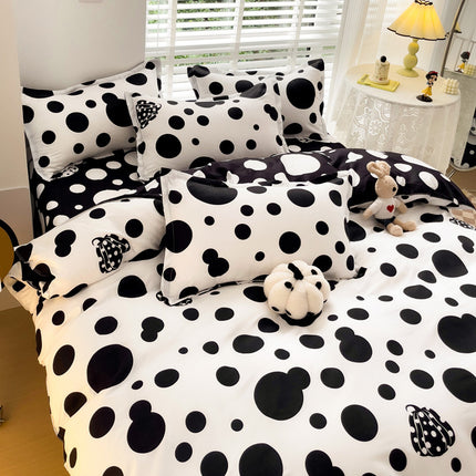 Duvet Cover Set Queen Size, 4-Pieces Ultra Soft Microfiber Bedding Set-Lightweight Durable Reversible With Zipper Closure