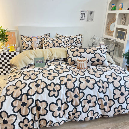 Duvet Cover Set Queen Size, 4-Pieces Ultra Soft Microfiber Bedding Set-Lightweight Durable Reversible With Zipper Closure