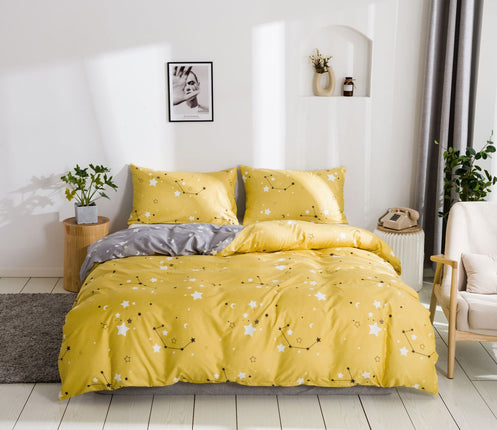 Duvet Cover  Washed Microfiber,  Duvet Cover and 2 Pillowcases, Delicate Style Quilt Cover Queen, Super Soft Comforter Cover Set