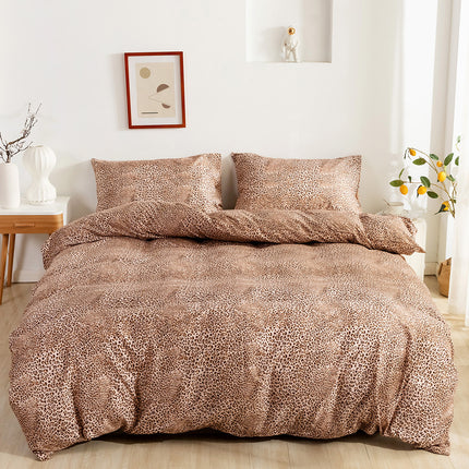 Duvet Cover Pillowcase Set -Soft Bedding Cover- Weight Microfiber 3pc Set (1 Cover 2 Pillowcase) -Modern Style Bed Quilt Cover for Decor