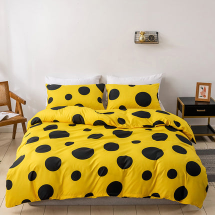Duvet Cover Pillowcase Set -Soft Bedding Cover- Weight Microfiber 3pc Set (1 Cover 2 Pillowcase) -Modern Style Bed Quilt Cover for Decor