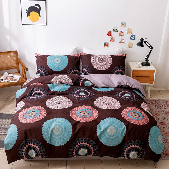 Duvet Cover Pillowcase Set -Soft Bedding Cover- Weight Microfiber 3pc Set (1 Cover 2 Pillowcase) -Modern Style Bed Quilt Cover for Decor