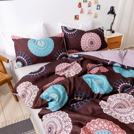 Duvet Cover Pillowcase Set -Soft Bedding Cover- Weight Microfiber 3pc Set (1 Cover 2 Pillowcase) -Modern Style Bed Quilt Cover for Decor
