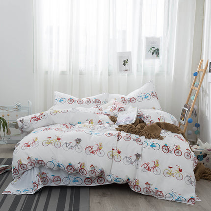 Duvet Cover Pillowcase Set Cartoon Design Soft Bedding Cover- Weight Microfiber 3pc Set (1 Cover 2 Pillowcase)