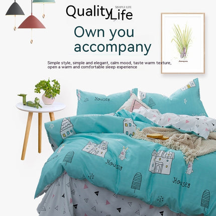 Duvet Cover Pillowcase Set Cartoon Design Soft Bedding Cover- Weight Microfiber 3pc Set (1 Cover 2 Pillowcase)