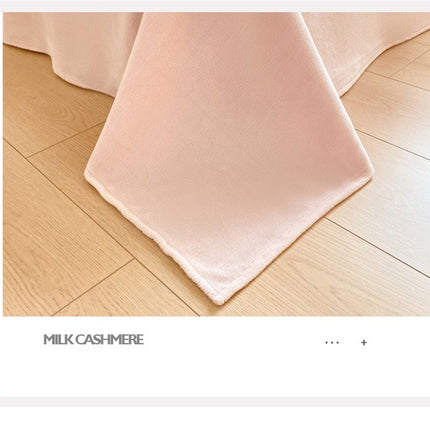 Soft And Comfortable Four-Piece Bedding Set With Thick Milk Velvet And Coral Fleece Including Bed Sheet Pillowcase And Duvet Cover