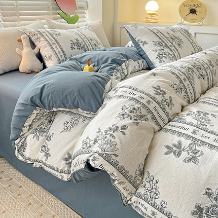 Ensemble de housse de couette imprimée, ensembles de literie en coton de qualité supérieure, housse de couette réversible, Collection de literie douce