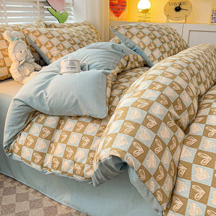 Ensemble de housse de couette imprimée, ensembles de literie en coton de qualité supérieure, housse de couette réversible, Collection de literie douce