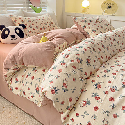 Ensemble de housse de couette imprimée, ensembles de literie en coton de qualité supérieure, housse de couette réversible, Collection de literie douce