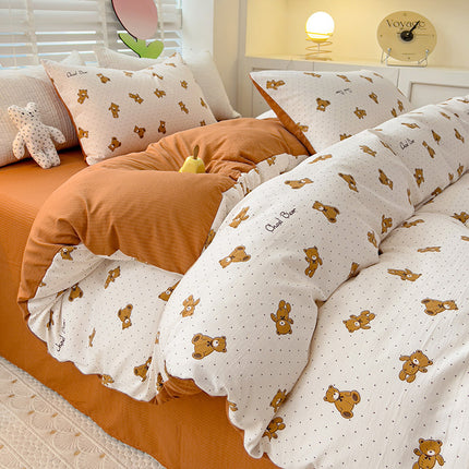 Ensemble de housse de couette imprimée, ensembles de literie en coton de qualité supérieure, housse de couette réversible, Collection de literie douce