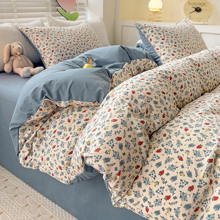 Ensemble de housse de couette imprimée, ensembles de literie en coton de qualité supérieure, housse de couette réversible, Collection de literie douce