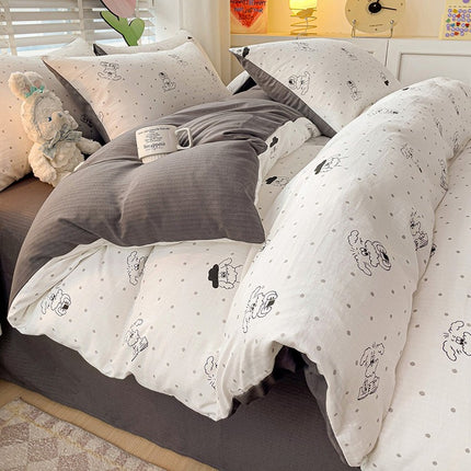 Print Duvet Cover Set-Premium Cotton Colorful Bedding Sets-Twin Reversible Comforter Cover Soft Bedding Collection