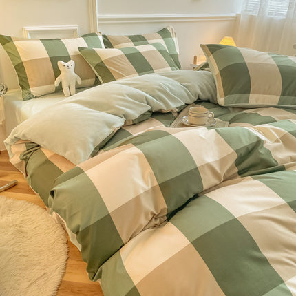 Soft Fluff Duvet Cover Set Queen Size,Thicken Double Sided Comforter Cover With 2 Pillowcase+1Fitted Sheet Winter Twin Quilt Cover With Zipper
