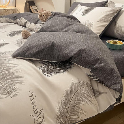 Parure de lit florale en coton, housse de couette, Queen Flower, ensembles de literie floraux, 1 housse de couette + 1 drap-housse avec 2 taies d'oreiller