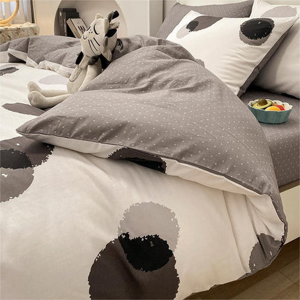 Parure de lit florale en coton, housse de couette, Queen Flower, ensembles de literie floraux, 1 housse de couette + 1 drap-housse avec 2 taies d'oreiller