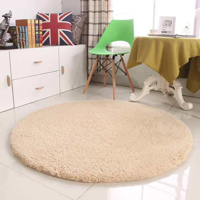 Round  Rug,  Soft Circle Washable Educational Space Mat, Non-Slip Faux Lambswool Area Rugs for Kids Room Bedroom Playroom