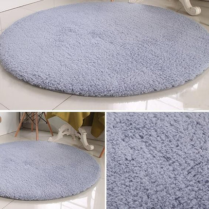 Round  Rug,  Soft Circle Washable Educational Space Mat, Non-Slip Faux Lambswool Area Rugs for Kids Room Bedroom Playroom
