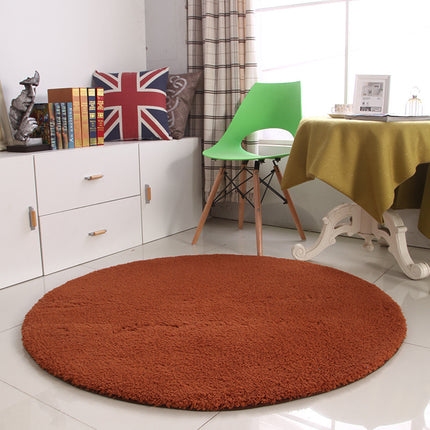 Round  Rug,  Soft Circle Washable Educational Space Mat, Non-Slip Faux Lambswool Area Rugs for Kids Room Bedroom Playroom
