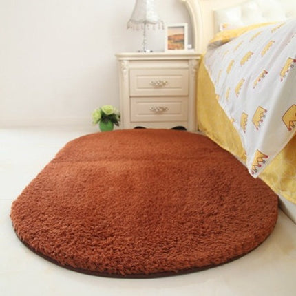 Factory Wholesale Thick Lamb Elliptical Carpet Living Room Bedroom Bedside Carpet Bathroom Kitchen Plush Floor Mat