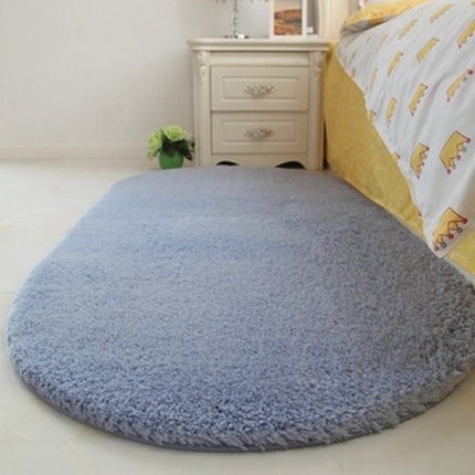 Factory Wholesale Thick Lamb Elliptical Carpet Living Room Bedroom Bedside Carpet Bathroom Kitchen Plush Floor Mat