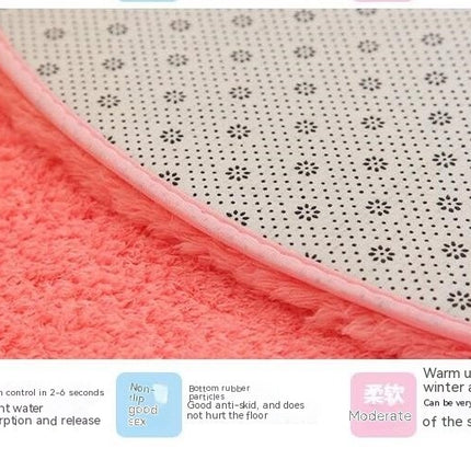 Factory Wholesale Thick Lamb Elliptical Carpet Living Room Bedroom Bedside Carpet Bathroom Kitchen Plush Floor Mat