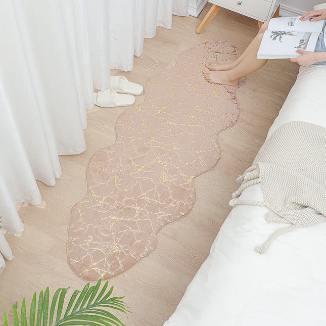 Soft Metallic  Living Room Rugs Area Rug Faux Fur Sheepskin for Home Bedroom, Fluffy Small Fuzzy Furry Shaggy Rug for Living